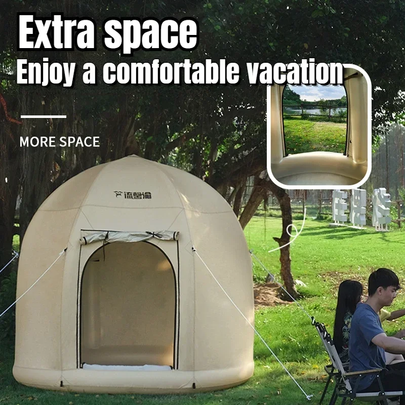 Надувная водонепроницаемая палатка на 3-4 человек одно касание укрытие для 4-5