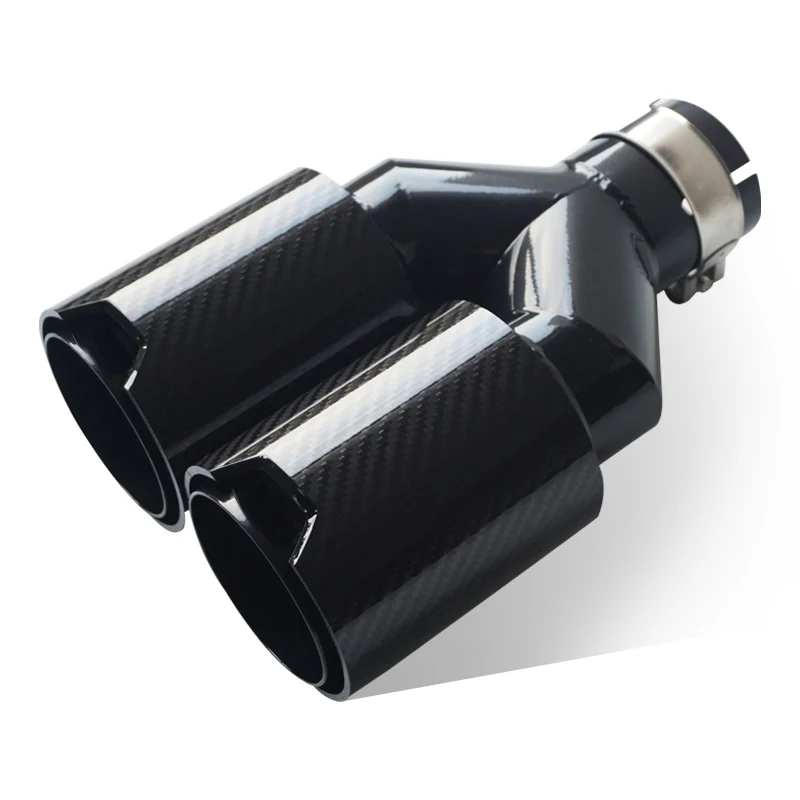 2 шт. универсальная выхлопная труба M характеристики двойное углеродное волокно