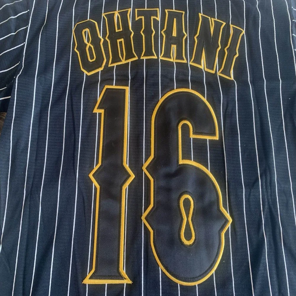 Фото Бейсбольные майки 2024, Япония 16 OHTANI, вышивка, спортивная одежда на открытом воздухе, культура хип-хопа, белый, черный, дышащий, большой размер №3