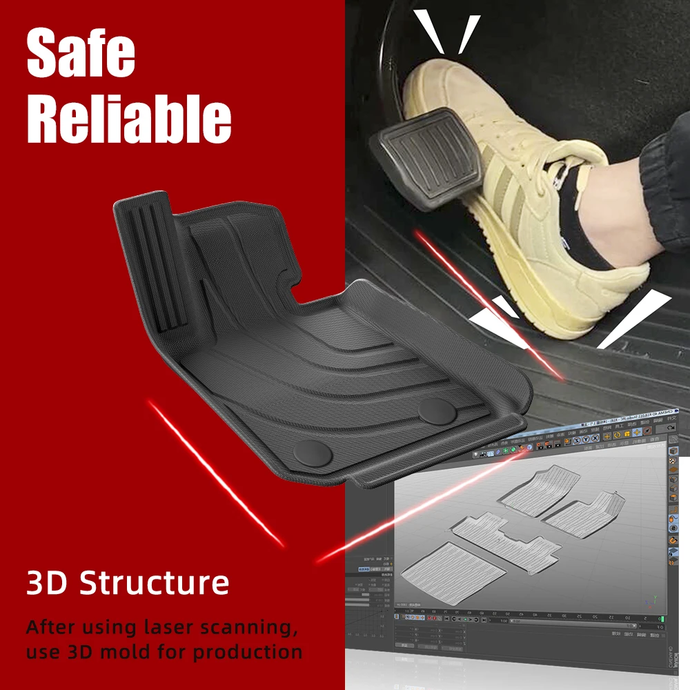 Фото Автомобильные коврики TPE 3D для BMW 3 серии E90 E91 318i 320i 325i 335i 2005-2012, водонепроницаемые, нескользящие №3