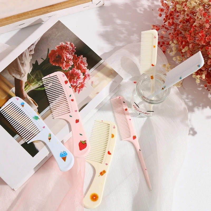 

2 шт./набор, Детская Антистатическая расческа для волос с мультяшными фруктами