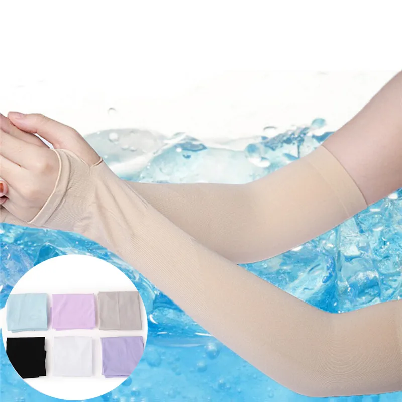 

Men Women Drive Summer Cool Finger Long Gloves Arm Sun-Proof Arms Protector Cotton Outdoor Riding New