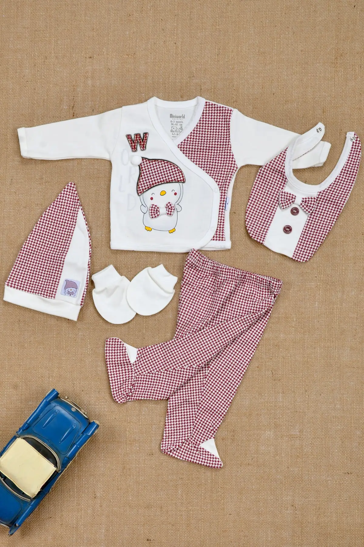 

Музыканты Бремен из 100% хлопка, набор из 5 предметов для новорожденных и больничный магазин, хлопковый принт для 0-3 месяцев, 5