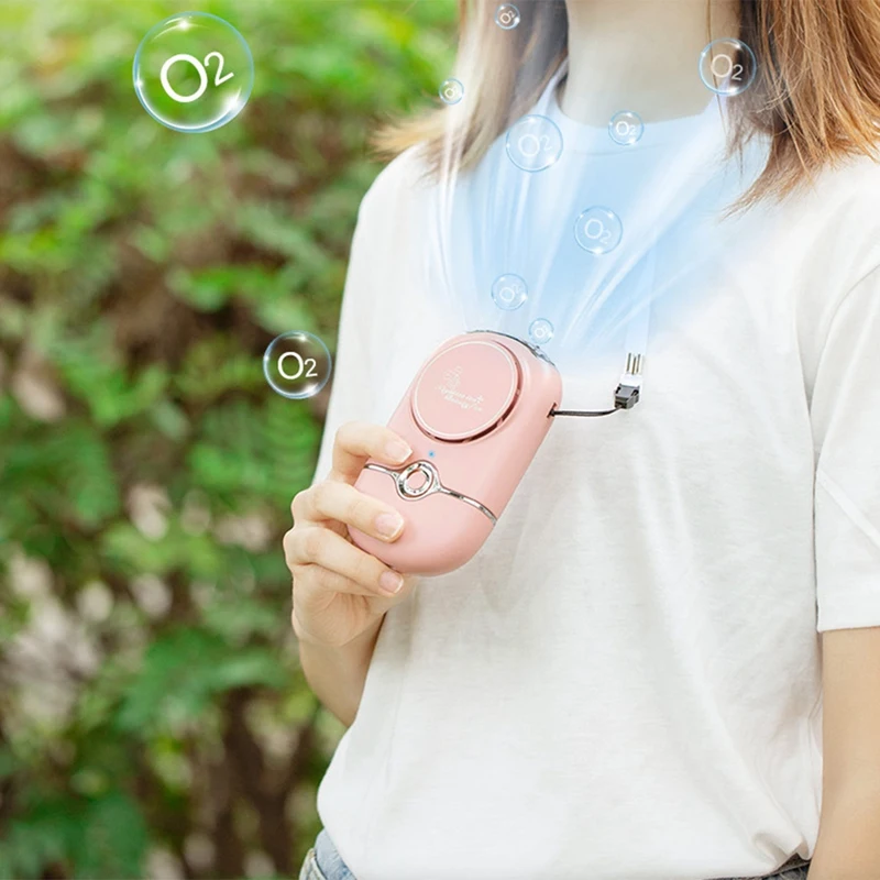 

S8 Negative Ion Hanging Neck Fan Simple And Convenient Silent Leafless Mini Fan Outdoor Travel