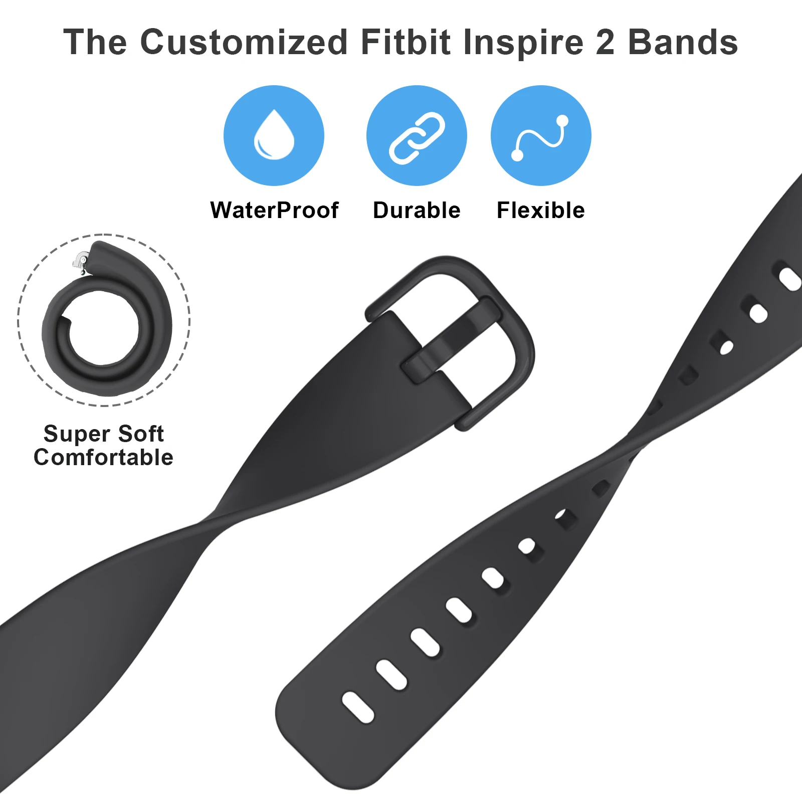 4pcs Soft Silicone Strap For Fitbit inspire 2 Band Bracelet Watchband Wristband For Fitbit inspire 2 Strap Replacement Accessory