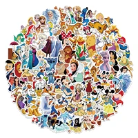 103050100pcsset disney character princess mickey mouse the lion king stickers phone skateboard laptop sticker kids toy