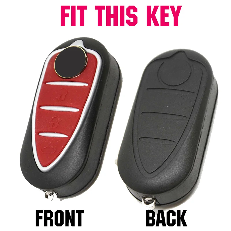 Silicone Remote Key Cover Case Fob Fit for Alfa Romeo Mito Giulietta 159 Gta Gtv Brera 4c Shell Styling Rubber Holder Protector |