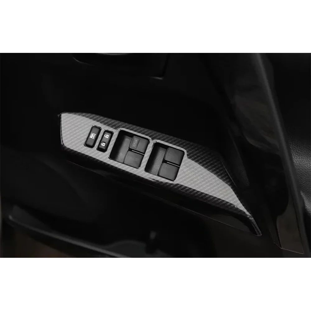 Фото Для Toyota RAV4 2013-2019 правый руль, переключатель подъема окна автомобиля, крышка переключения передач, наклейки из АБС-пластика, инструмент, стиль вентиляционного отверстия №2