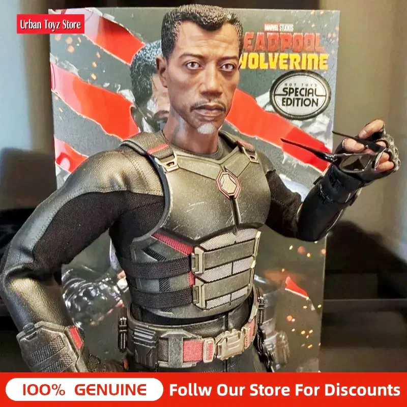 Фото В наличии оригинальные фигурки HOTTOYS HT 1/6 MMS791 Blade, коллекционная модель Marvel Deadpool и Wolverine, игрушка, подарок на день рождения №2