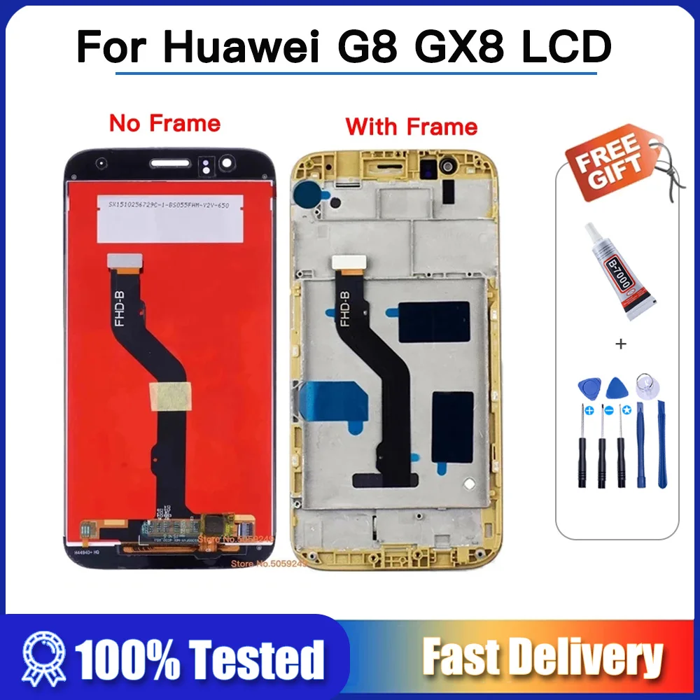 ЖК-дисплей 5 дюйма для Huawei G8 GX8 RIO-L01 RIO-L02 RIO-L03 дигитайзер сенсорного экрана в сборе с