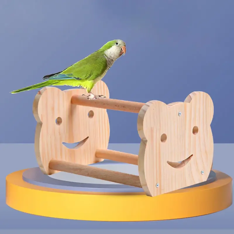 

Parrot Stand Perch with Floor Stand Playground Bird Perch Wood Multiple Styles Accessories for Cage Glying Suitable for Parakeet