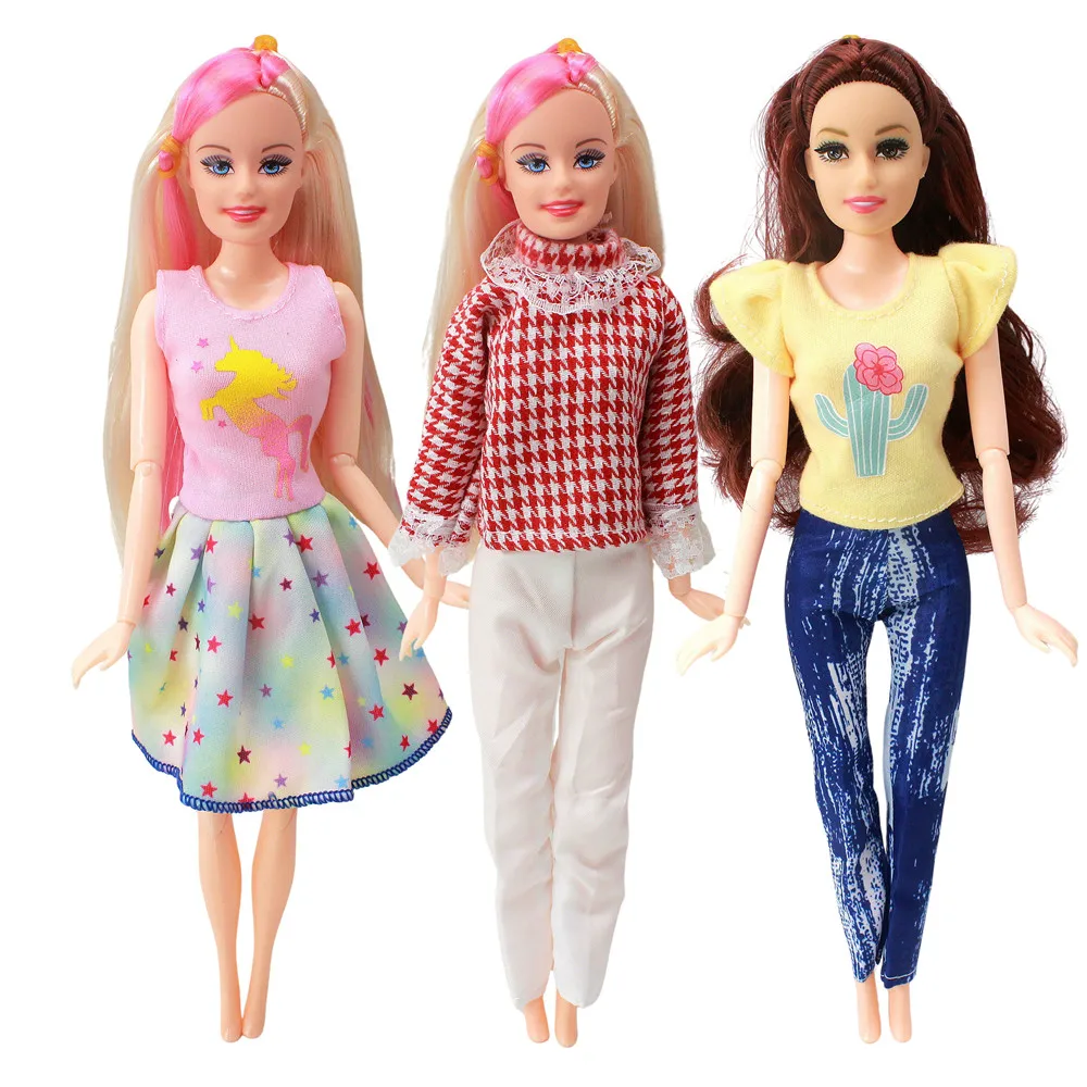 

Кукла 30 см Полный комплект с одеждой топ и брюки 1/6 Bjd кукла платье аксессуары игрушка для детей подарок для девочек