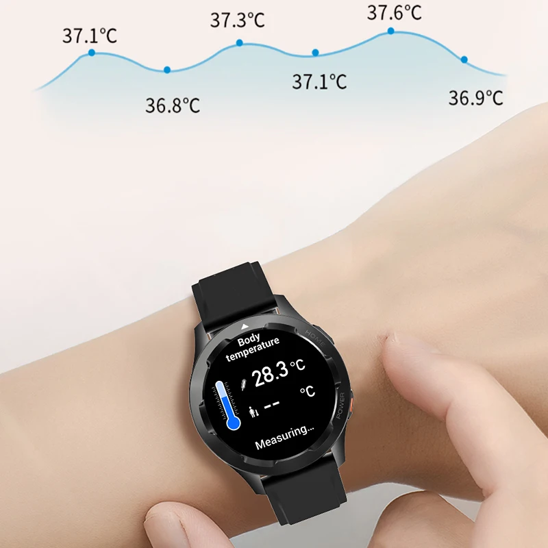 

New Smart Watch Men Sports Watch NFC Access Control Bluetooth Calls Temperature Heart Rate Blood Oxygen Detection Offline Pay A
