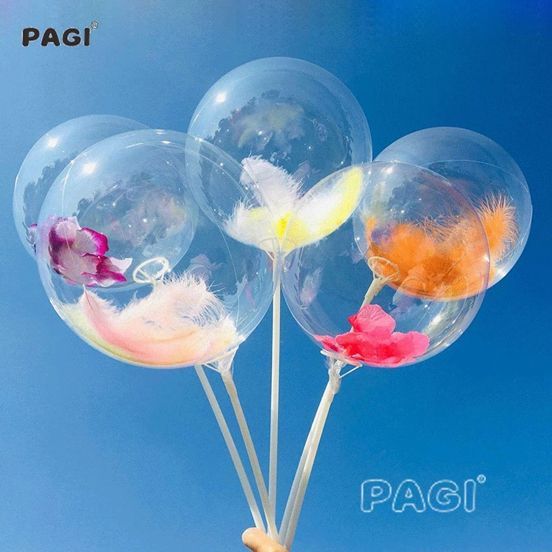 

12-24inch Transparent Bobo Bubble Balloon Confetti Clear Inflatable Helium Globos Wedding Birthday Party Decoration Baby Shower