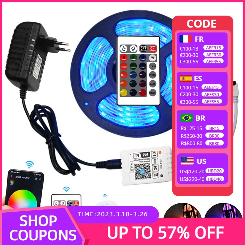 

LED Strip Light 30M 25M ,RGB 5050, Flexible Ribbon, DIY Led Light Strip RGB Tape Diode bluetooth Christmas lights LED Strip