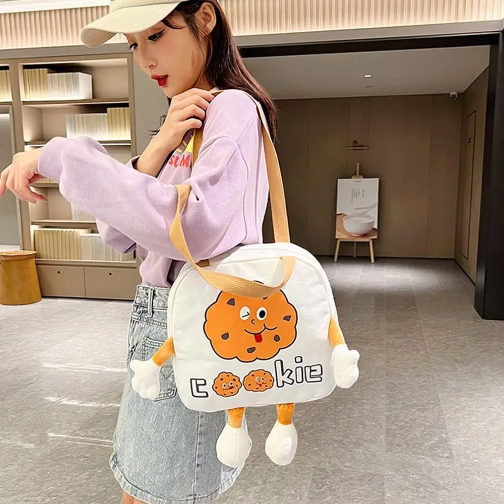 

Shopping Bag Grocery Handbags Stereoscopic Doll Korean Style Bag Cookie Canvas Bag Women Handbag Cartoon Shoulder Bag