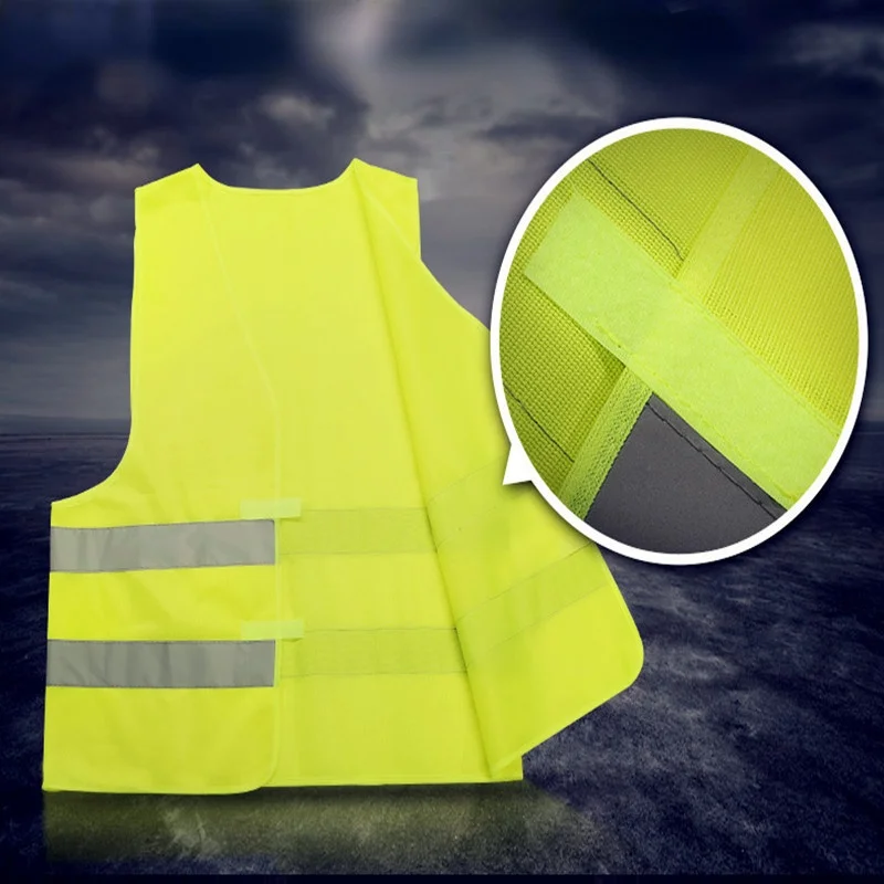 

1 Pc Reflective Strip Vest Car Emergency Fluorescent High Visibility Safety Vest Motorcycle Jackets Reflective Clothing Hi-Vis