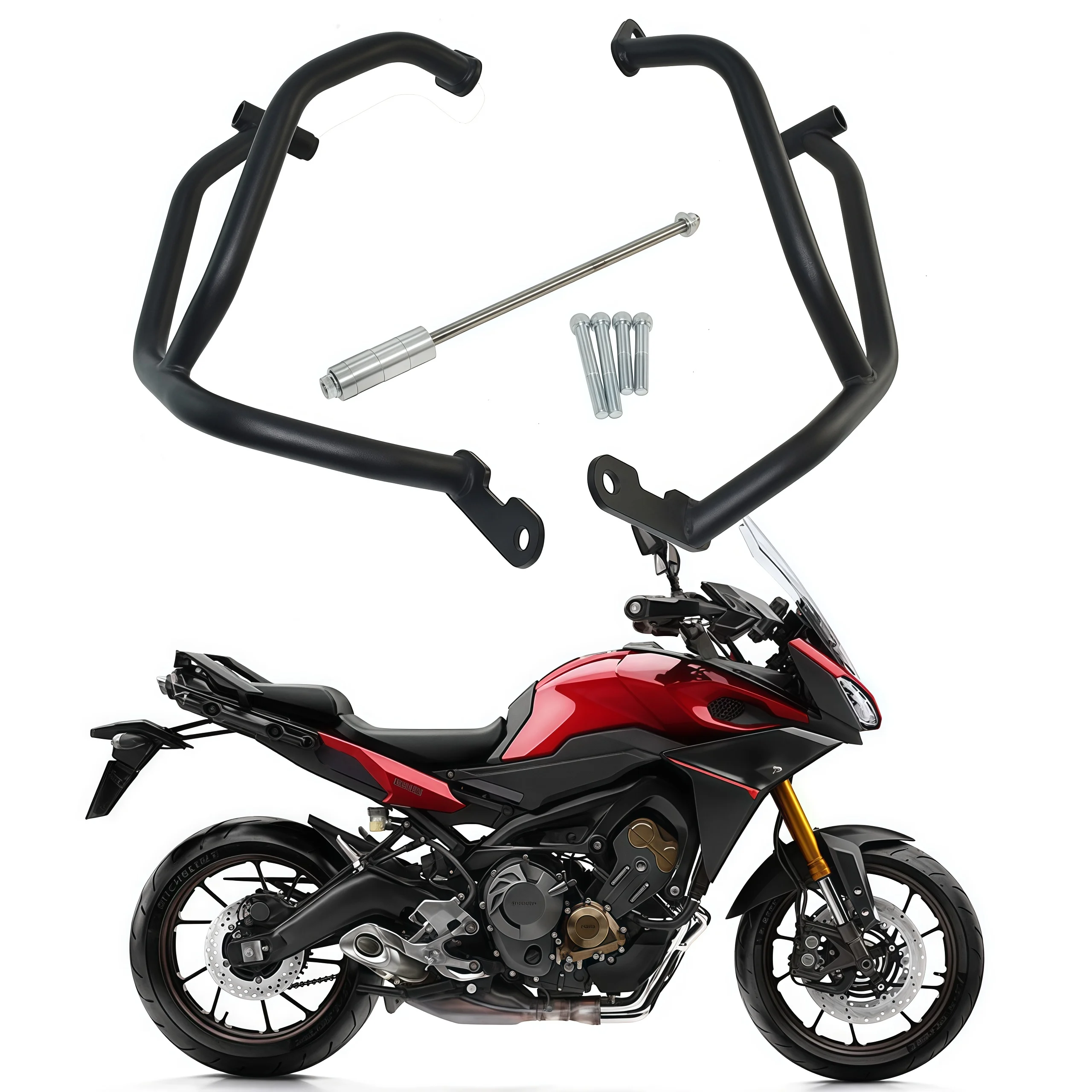 Фото Защита двигателя и боковых баков для мотоциклов Yamaha MT-09, XSR900, MT09 Tracer, FJ-09, FZ-09 (2015-2020) №5
