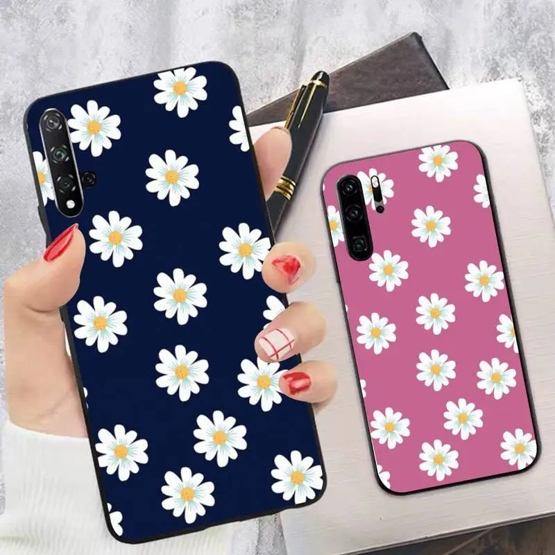 

Colorful Daisy Flowers Phone Case Soft Silicone Case For Huawei p 30lite p30 20pro p40lite P30 Capa