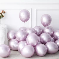 jmt 20pcs 12inch new glossy baby pink metal pearl latex balloon rose gold thick metallic wedding birthday party decor