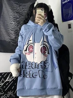 deeptown harajuku anime print hoodies women japanese kawaii graphic oversized sweatshirts cute cartoon loose o neck tops hip hop