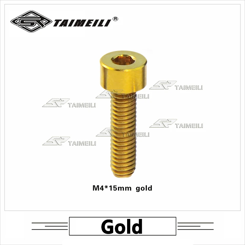 

Temaili 1 шт./1 шт./винт из титанового сплава цилиндрическая головка M4x10/12/15/25 мм Винт для модификации велосипеда