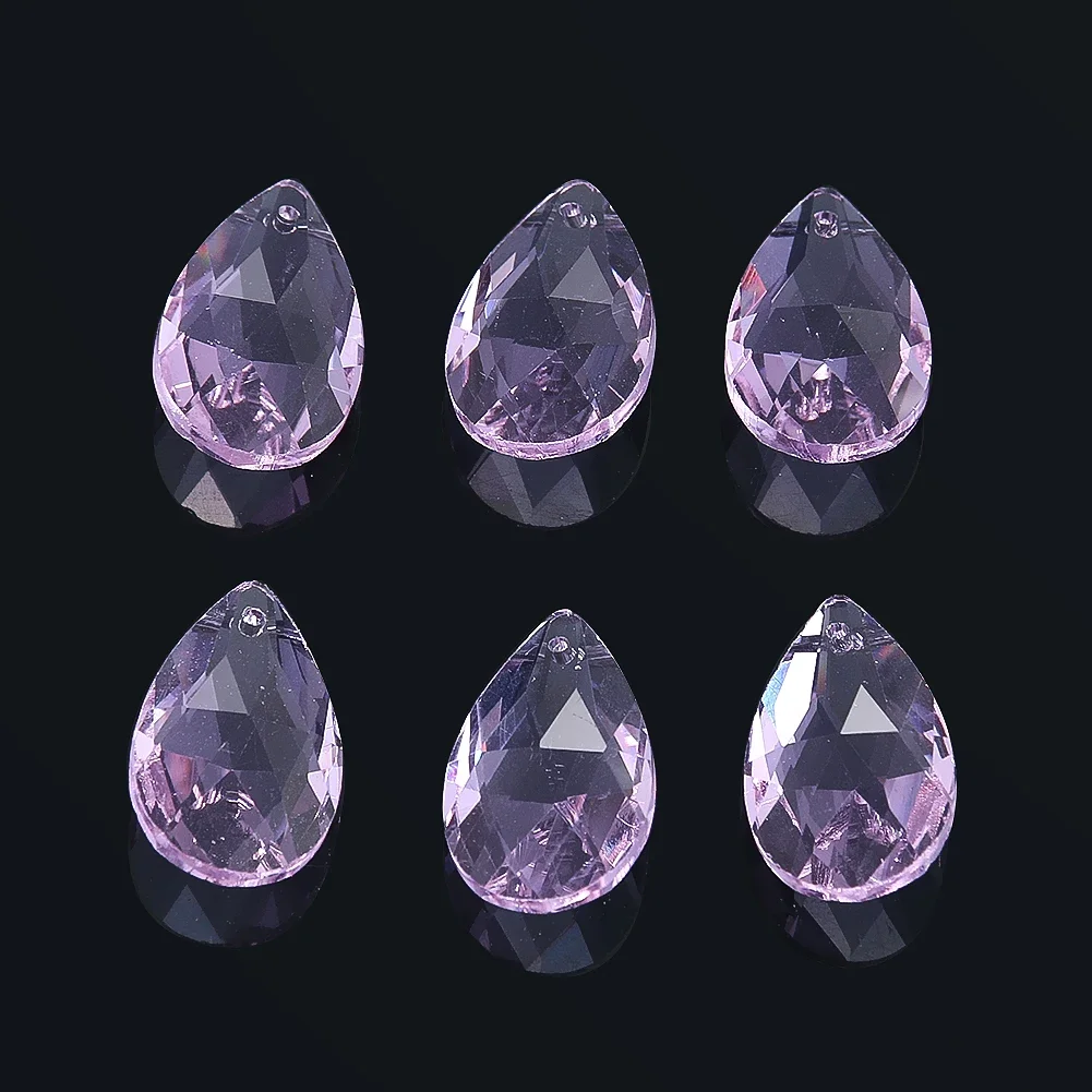 5 шт. 28 мм граненая Призма фиолетовая фотография капли воды стеклянная