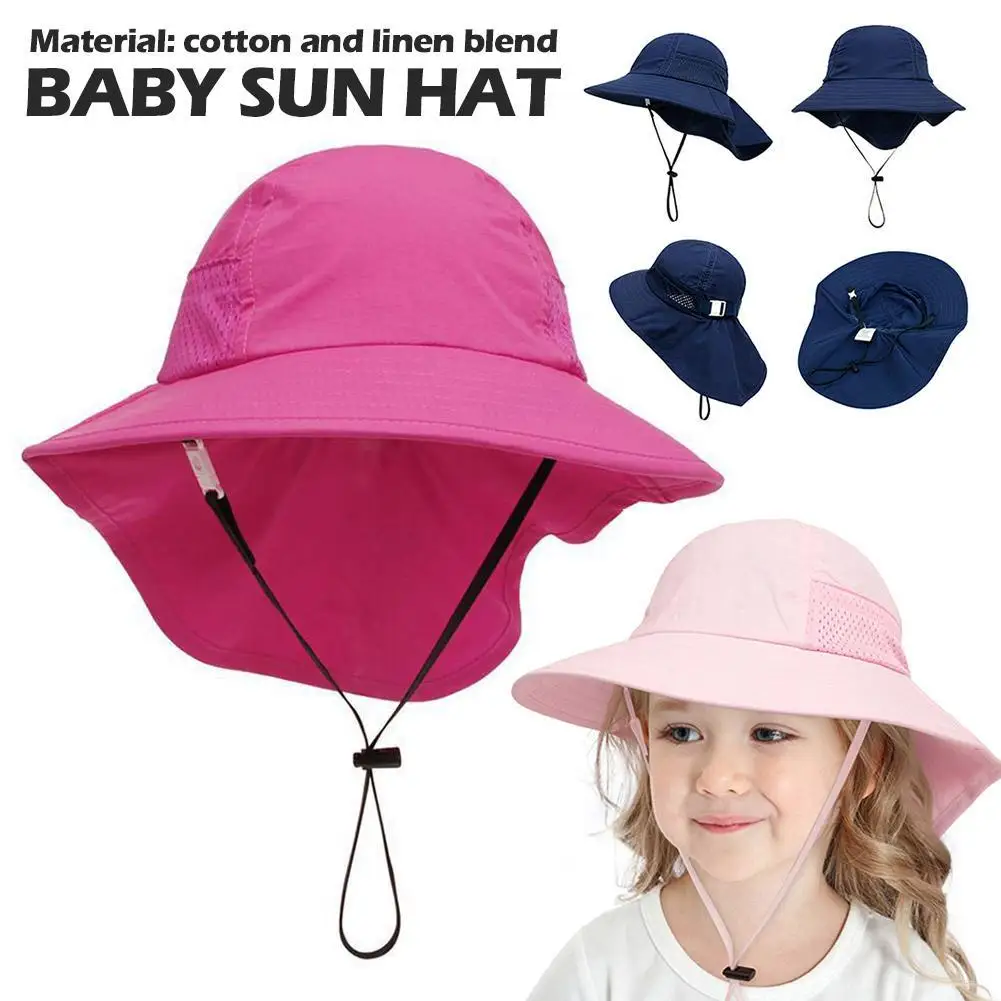 

2-6Y Summer Baby Bucket Hat Beach Sun Protection Cap For Children Fisherman Hats Little Girls Boys Kids Panama Cap Accessories