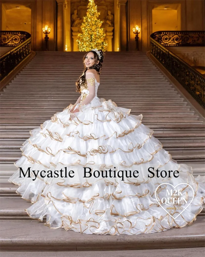 

Luxury Lace Quinceanera Dresses Ball Gowns 2023 Bead Ruffles Sweet 16 Dress Lace-Up Birthday Party Dress Vestidos De Quinceañera