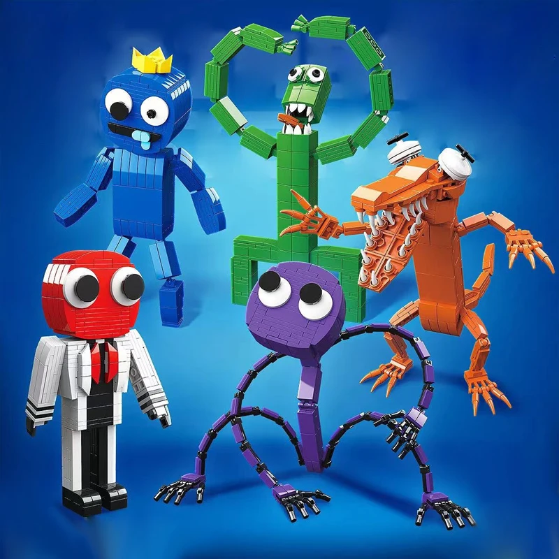 

New Funny Creativity Stacking Blocks Set Children's Assembled Educational Toys Monster Ornament Building Blocks Model Game Gifts