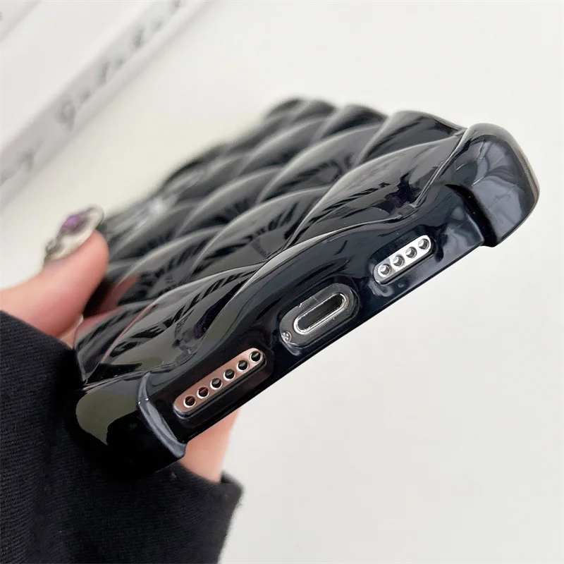 Модный женский чехол с алмазным рисунком для iPhone 16 15 14 Plus 13 12 Mini 11 Pro Max