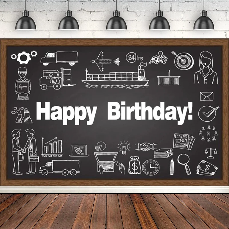 

Фон для фотосъемки с днем рождения, доска с мелом, фон для рисования, плакат, фотосессия, Детская фотостудия для декора, баннер