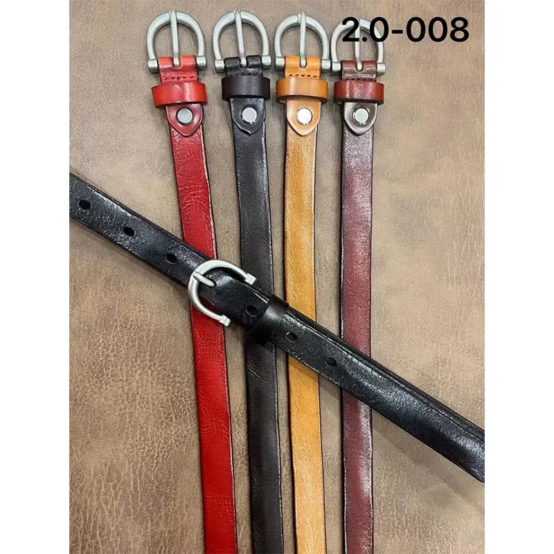 Женский ремень из воловьей кожи с верхним слоем модный простой молодежный