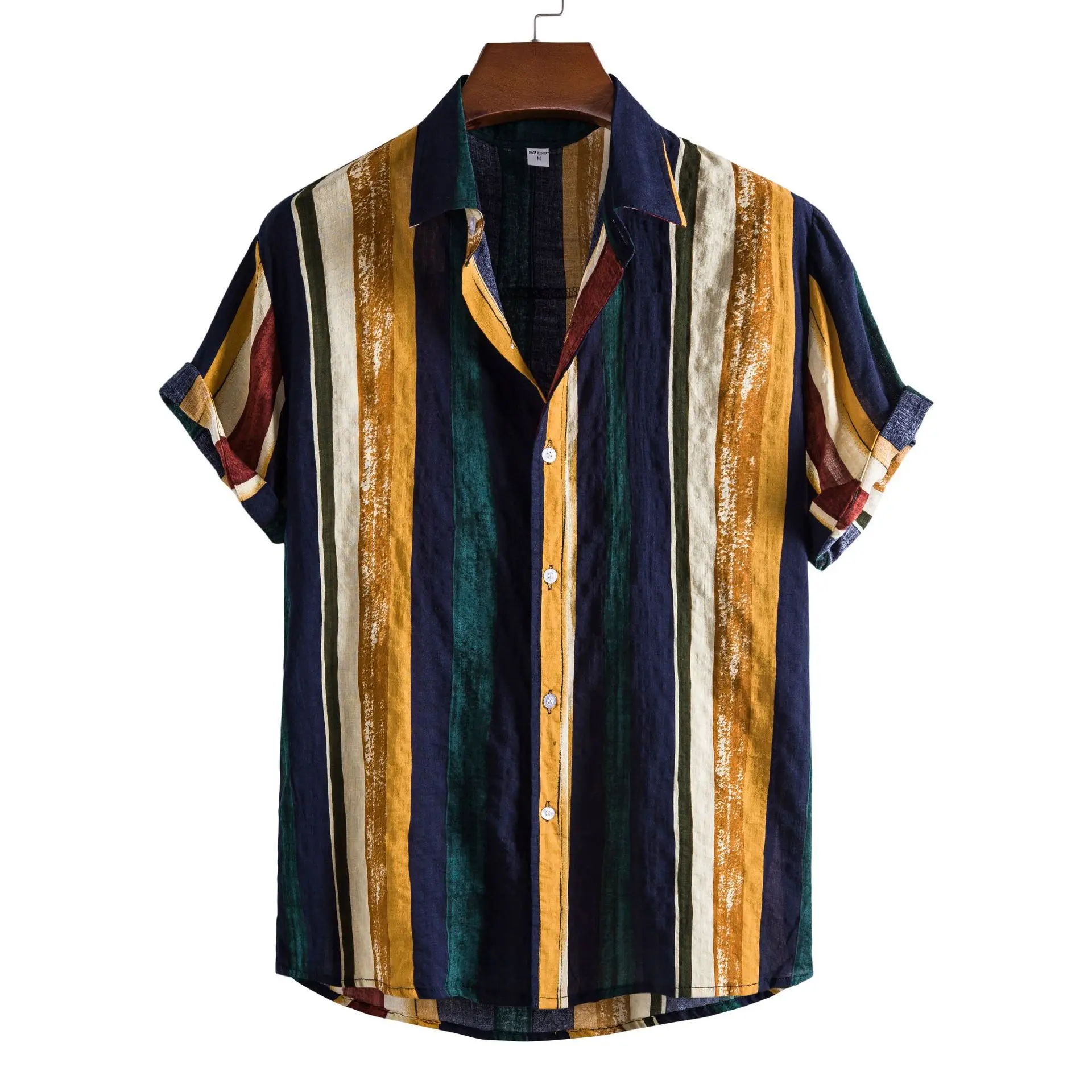 Men'S Shirt Floral 3d Printed Lapel Shirts Casual Short Sleeved Floral Blouse Oversized  Undies Streetwear Tops For Men Summer