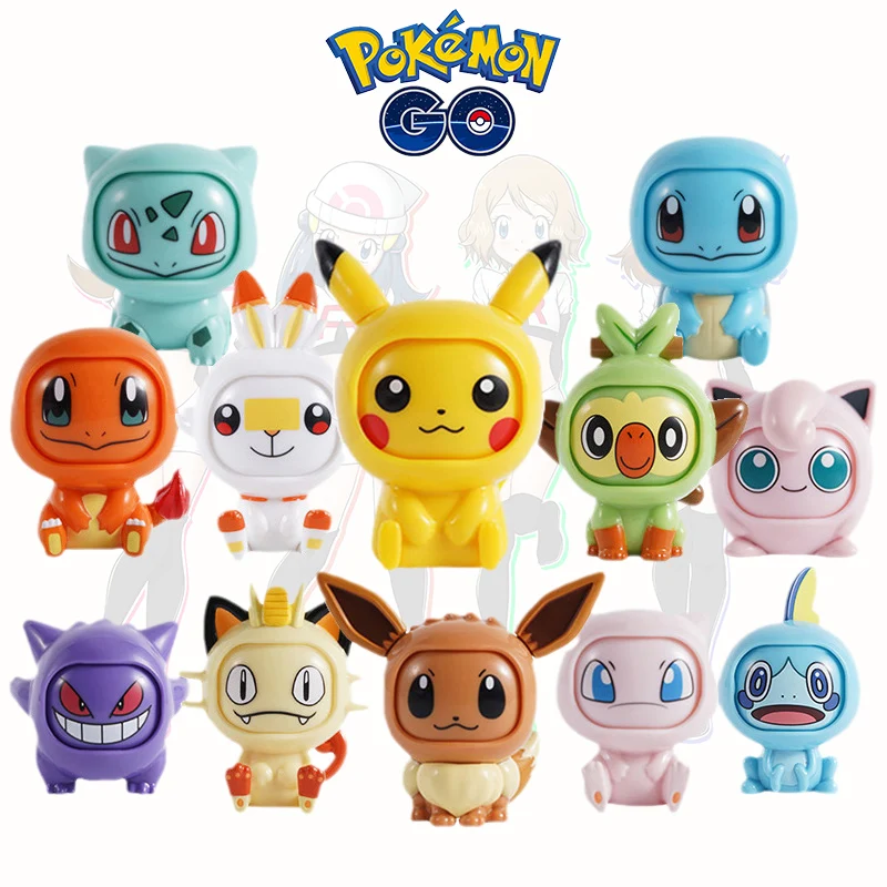

Genuine Anime Pokemon Face Change Pikachu Monster Pokeball Children's Toys Action Figure Dolls Toy For Children Gift