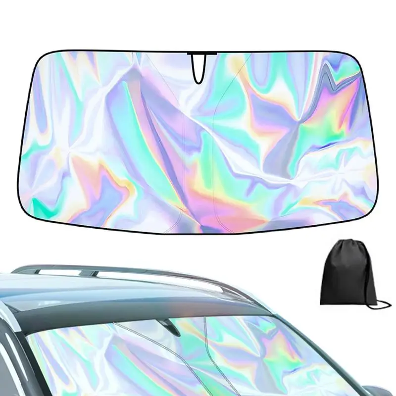 Солнцезащитный козырек на лобовое стекло автомобиля складной от солнца с