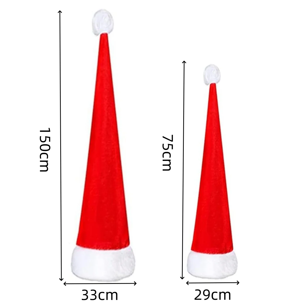 Новинка 75/150 см удлиненная рождественская шапка 2024 рождественское платье для