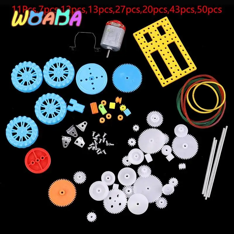 

1Set High Quality Plastic Gear Rack Pulley Belt Worm Gear Single-and Double-Gear Teeth Toy Car DIY Kit For Remote Control Toys