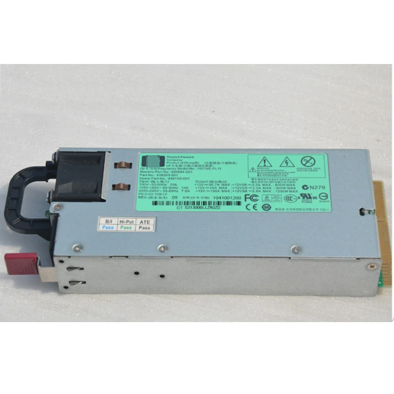 

498152-001 HSTNS-PL11 1200W Server Power Supply for HP DL580G6 G7 psu 490594-001 438203-001 Mining PSU