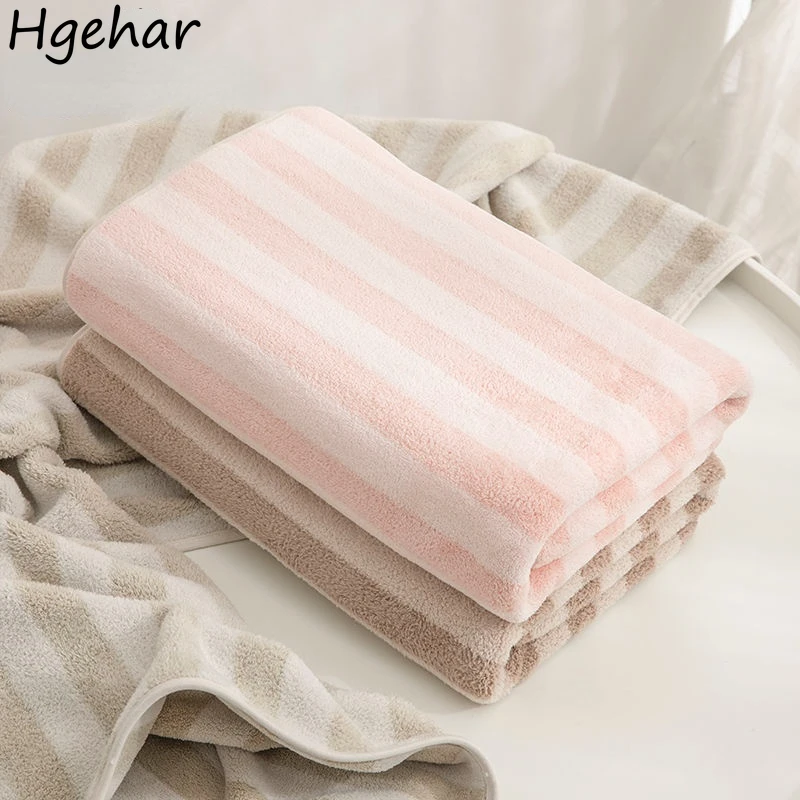 

Soft Bath Towel Striped Simple Japan Style Ins Basic Home Textile Hotel Bathroom Couple Family Classic Design Quick Dry Popular