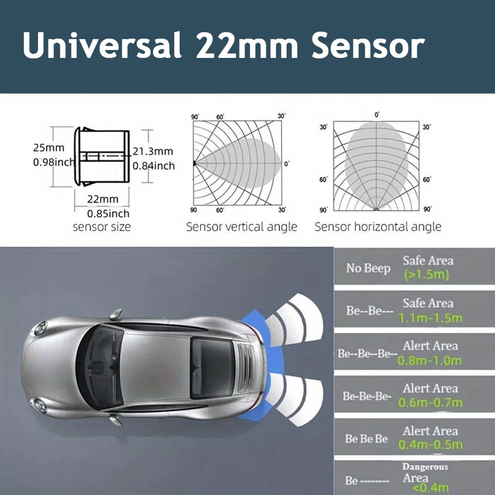 Комплект датчиков парковки с 4 датчиками светодиодный цифровой дисплей монитор 22