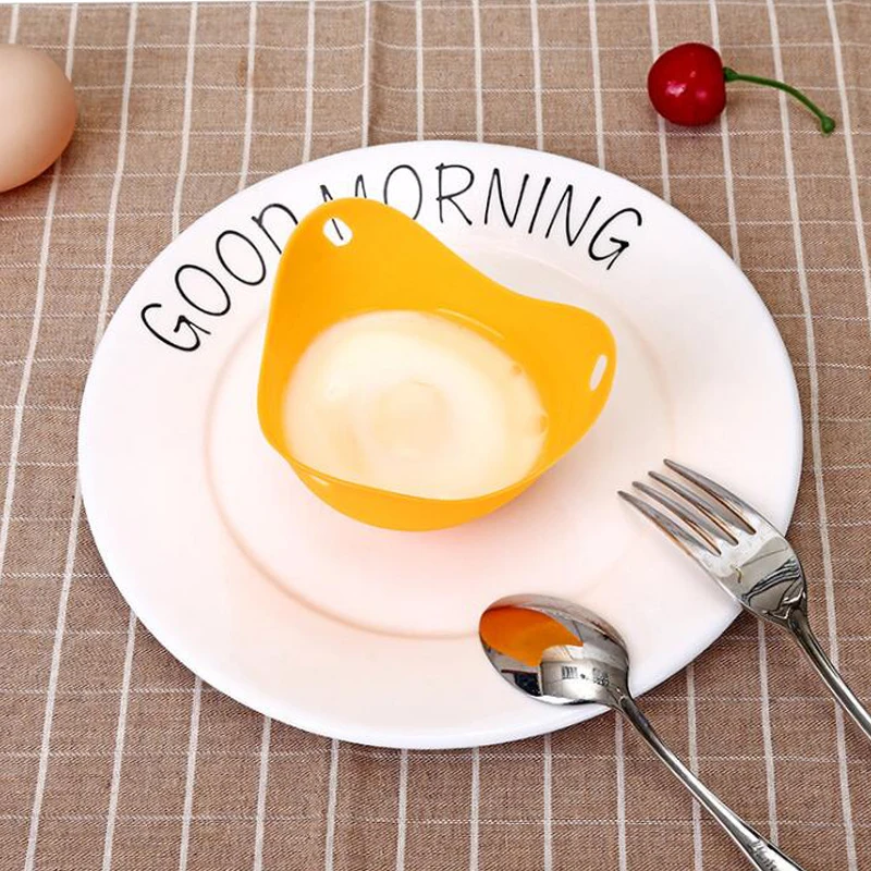 4pc/1pc Egg Poachers Silicone Cooker Kitchen Tools Pancake Cookware Bakeware Steam Eggs Plate Tray Healthy |