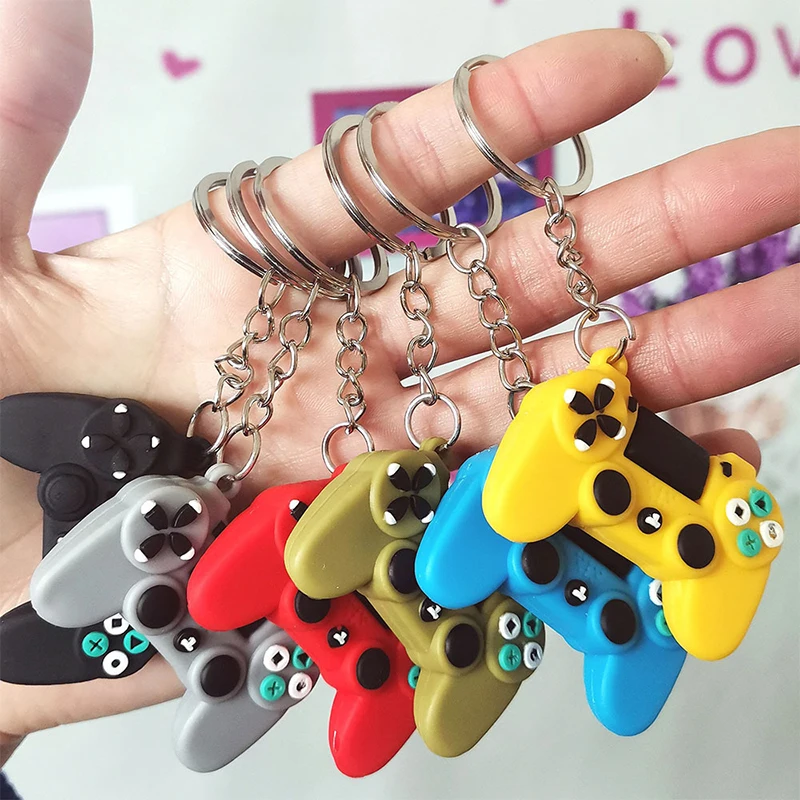 

Creative Video Game Controller Handle Keychains Silicone Simulation Game Console Pendant With Key Ring For Kid Birthday Gifts
