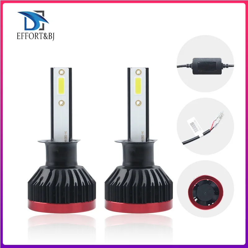 

Effort&BJ K1 Auto Headlamp Bulb H4 H8 H9 H11 H1 H3 H7 9005 9006 9012 80W Car Styling 6000LM 6000K Car LED Headlight