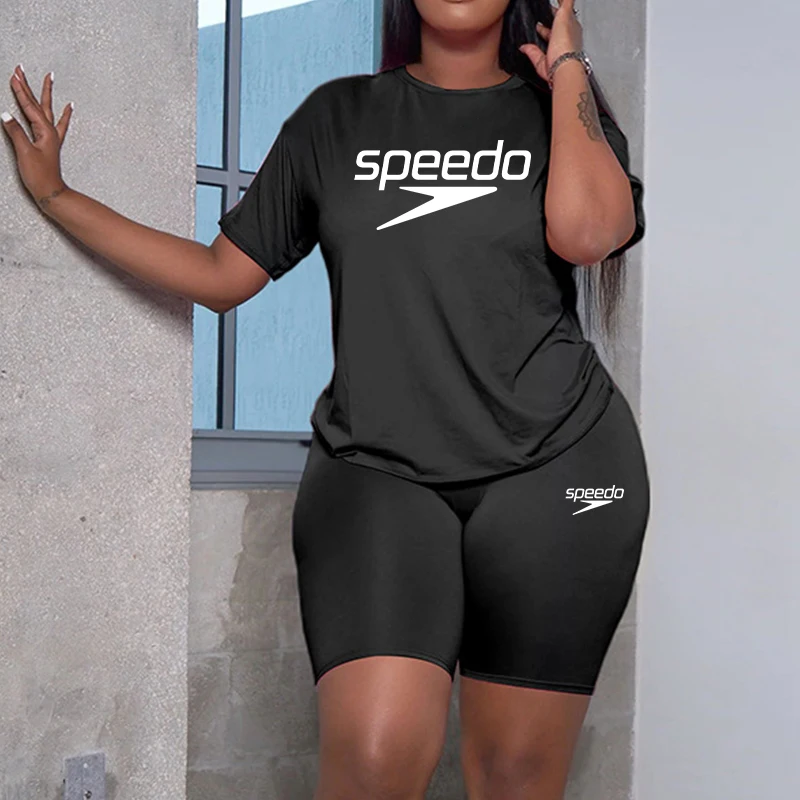 Женские летние шорты спортивная одежда комплект из 2 предметов футболки с