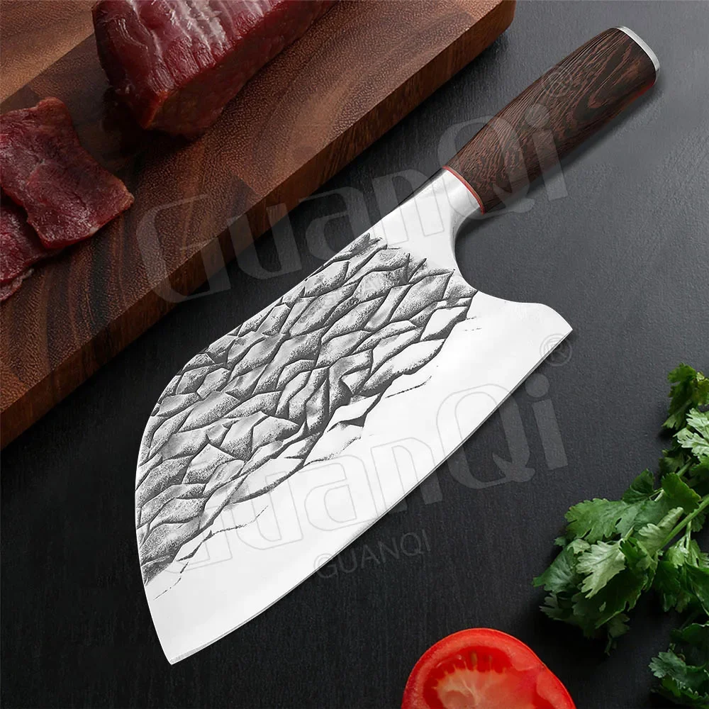 5Cr15 Кухонный нож из нержавеющей стали Кованый мясной Тесак для мяса Нож