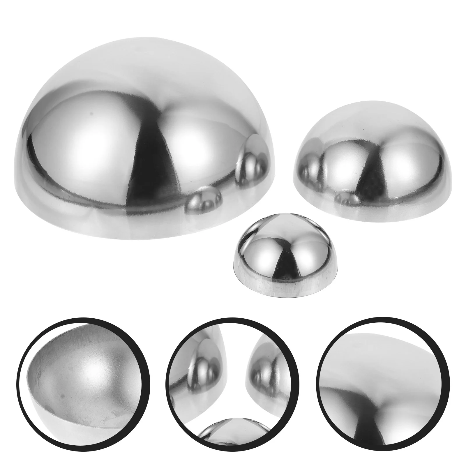 

3 Pcs Hollow Hemisphere Outdoor Decor Garden Reflective Home Gazing Globe Wall