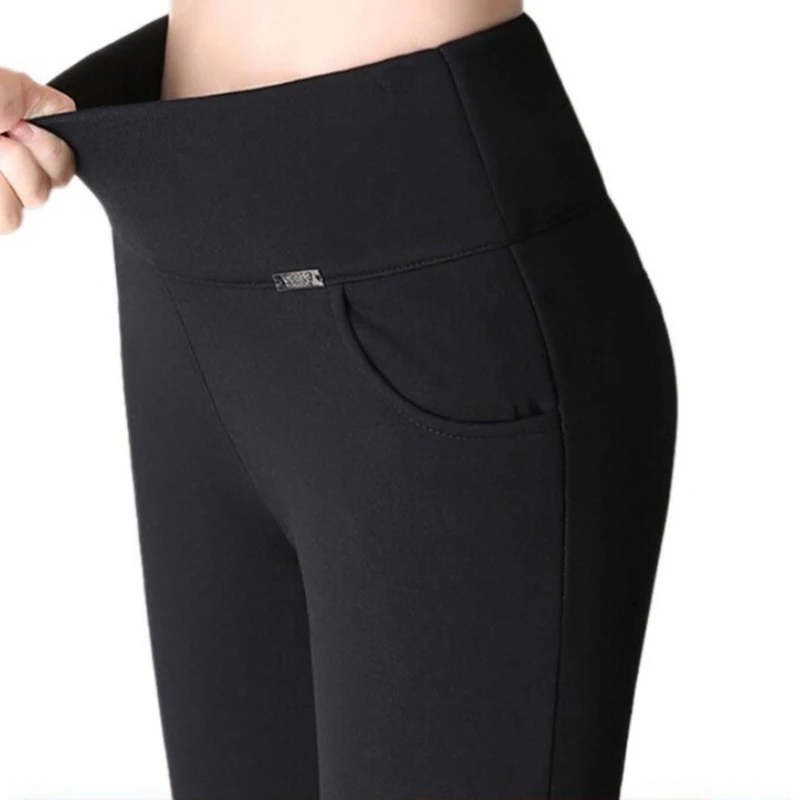 

Women Pants Fashion Solid Slim High Waist Long Trousers Pencil Trousers Fall Pocket Pants Women Ladies Pants Femme