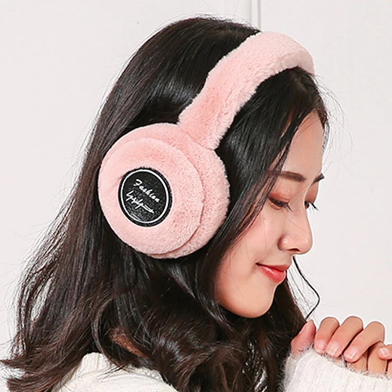 

Winter Warm Earmuffs Plush Bluetooth warm earmuffs plush rabbit fur wireless music earmuffs plus velvet ear protection earmuffs