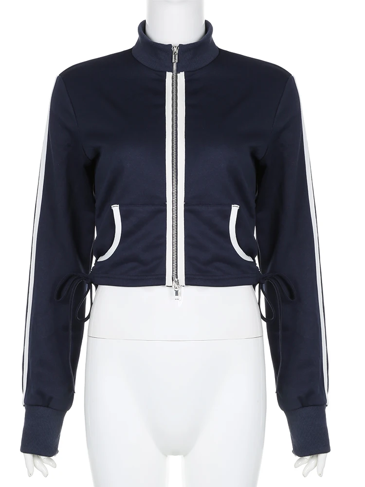 Rockmore 2023 осеннее контрастное повседневное пальто для женщин Y2K Harajuku куртки на